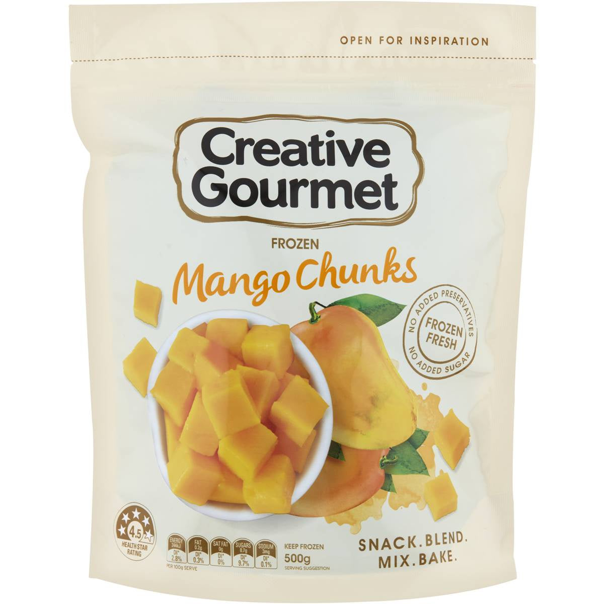 Creative Gourmet Frozen Mango Chunks 500g