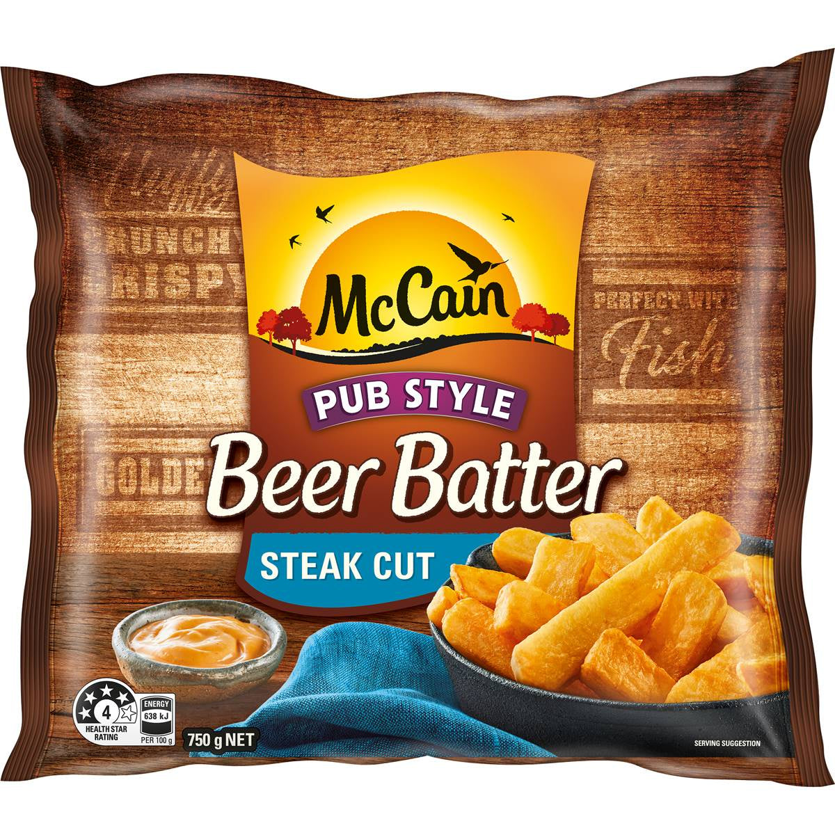 McCain Beer Batter Steak Fries 750g