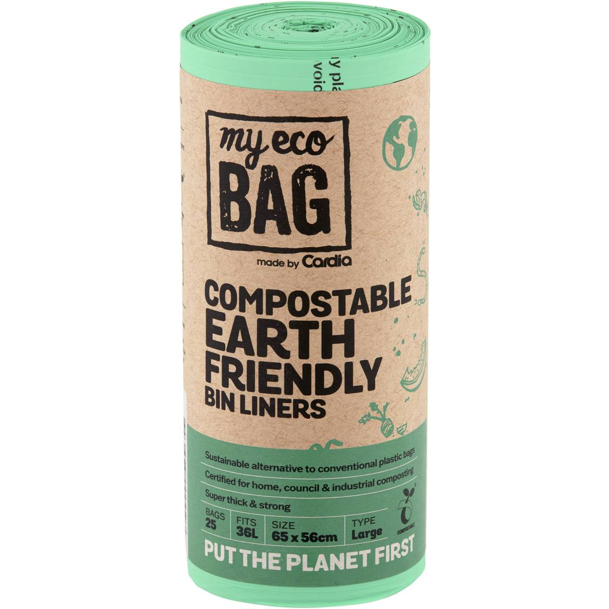 My Eco Bag Compostable Bin Bags Large 36L 25pk