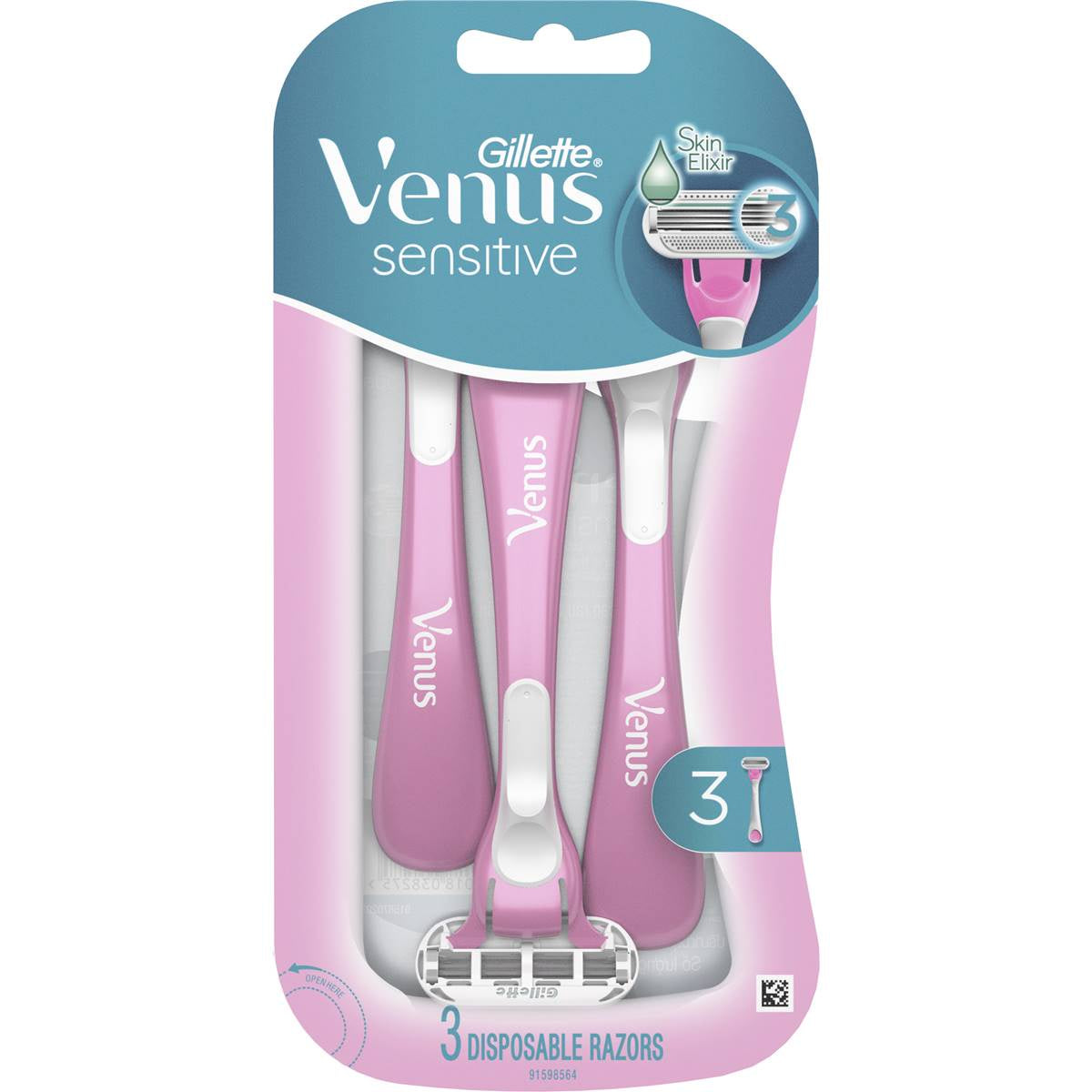 Gillette Venus Sensitive Disposable Razor 3pk