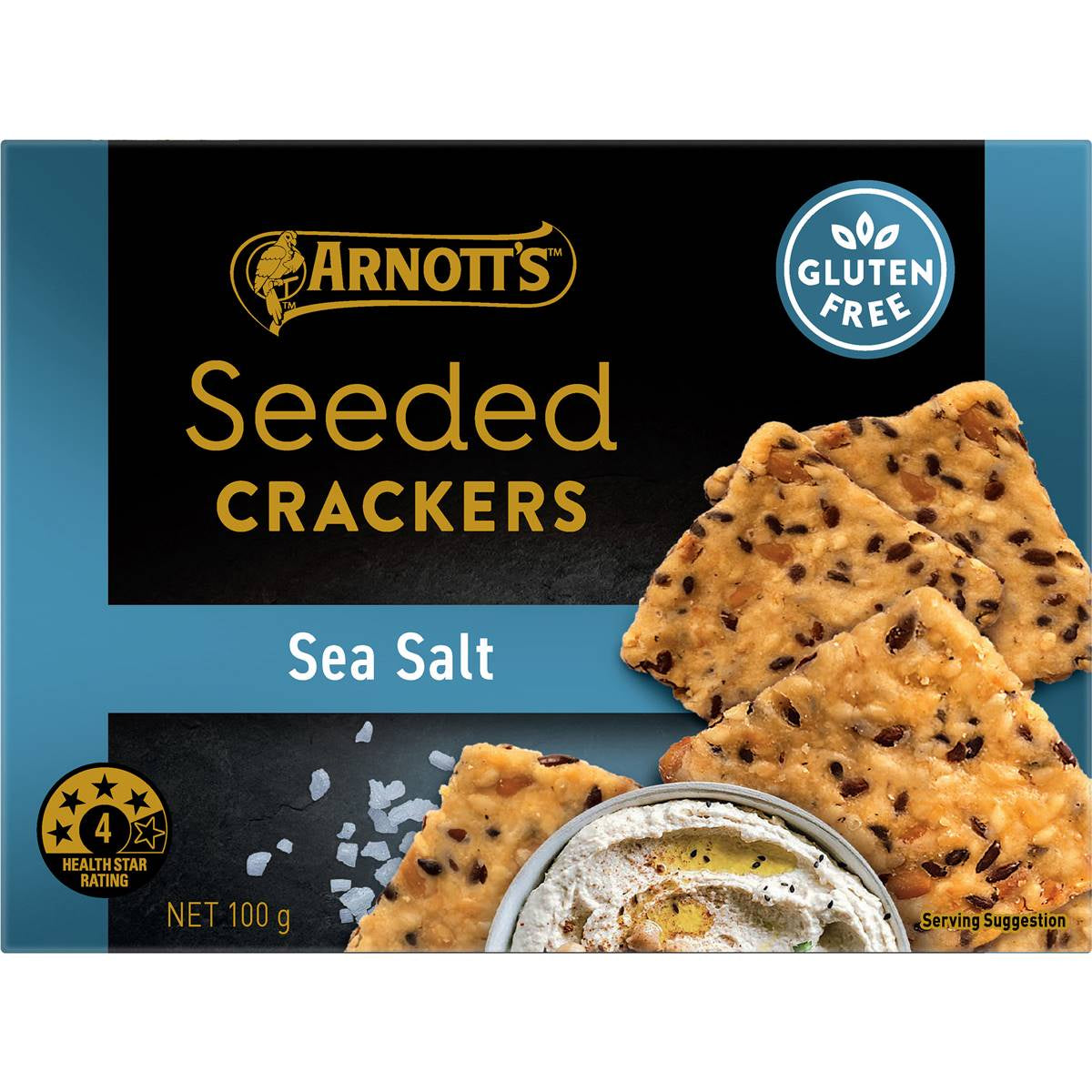 Arnott's Seeded Crackers Sea Salt 100g