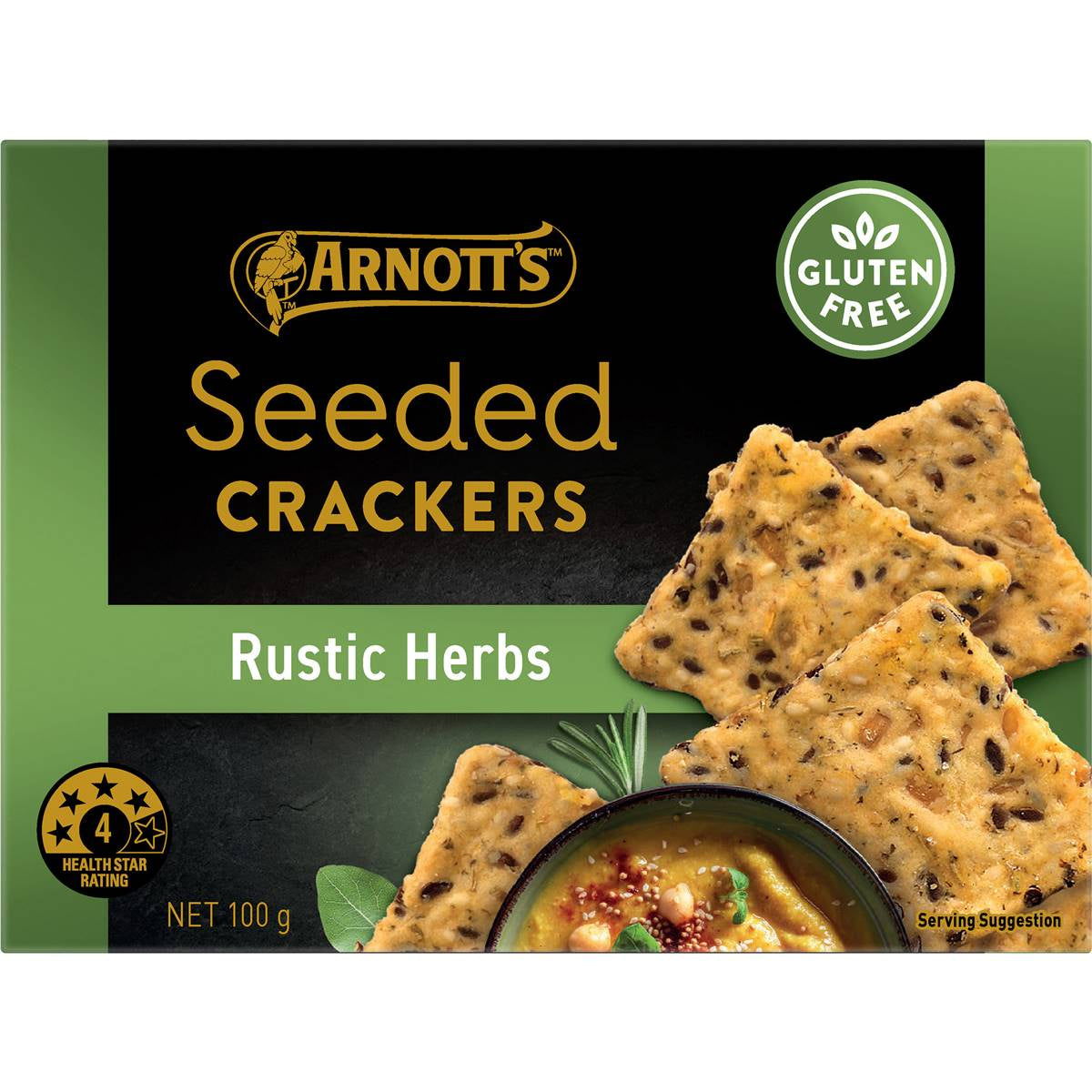 Arnott's Seeded Crackers Rustic Herbs 100g