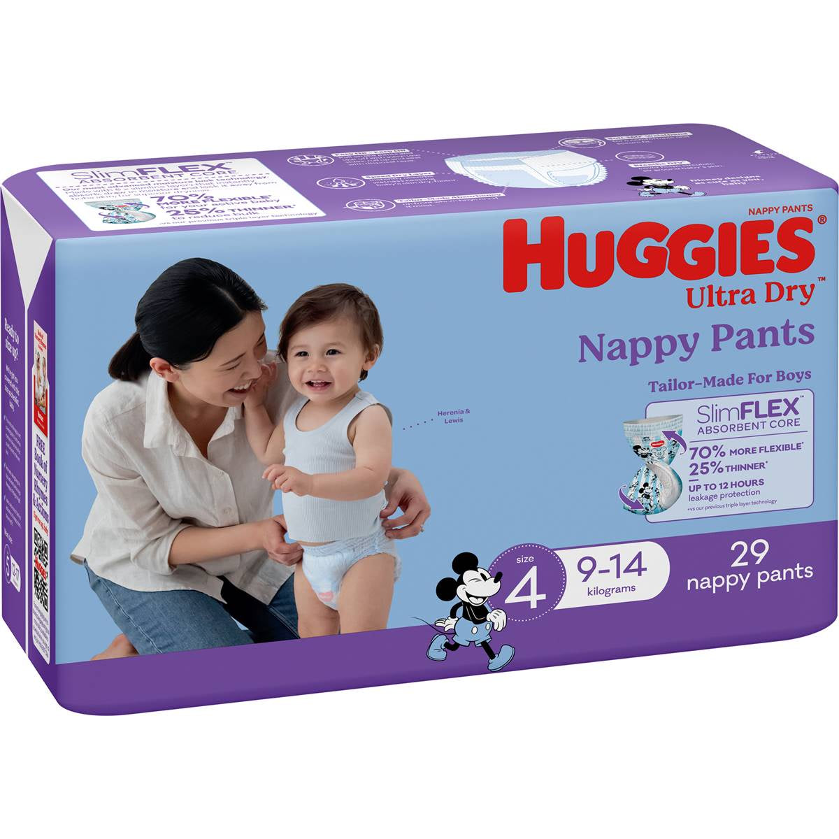 Huggies Ultra Dry Nappy Pants for Boys Size 4 29pk