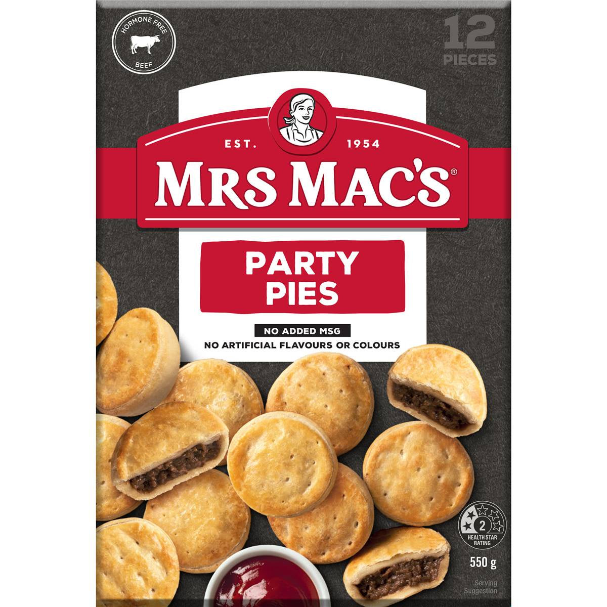 Mrs Mac's Party Pies Beef 12pk 550g