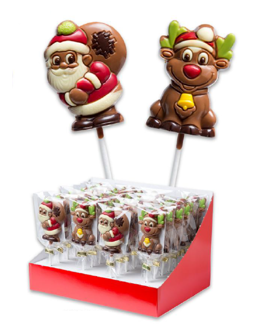 Martinez Lollipop Reindeer & Santa Face 20g