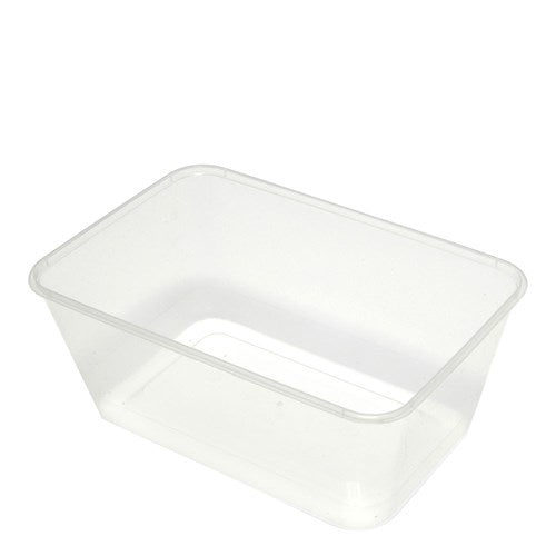 Rectangle Plastic Container & Lid 1L 25pk