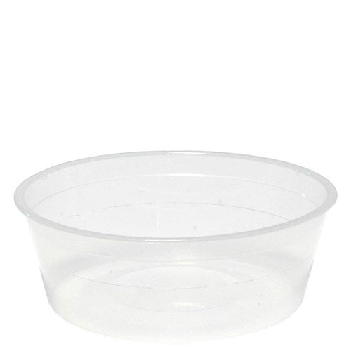 Round Plastic Container & lids 250ml 25pk