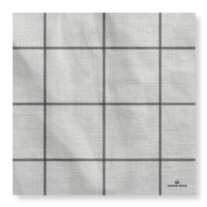 Black and White Check Linen Presentation Cards