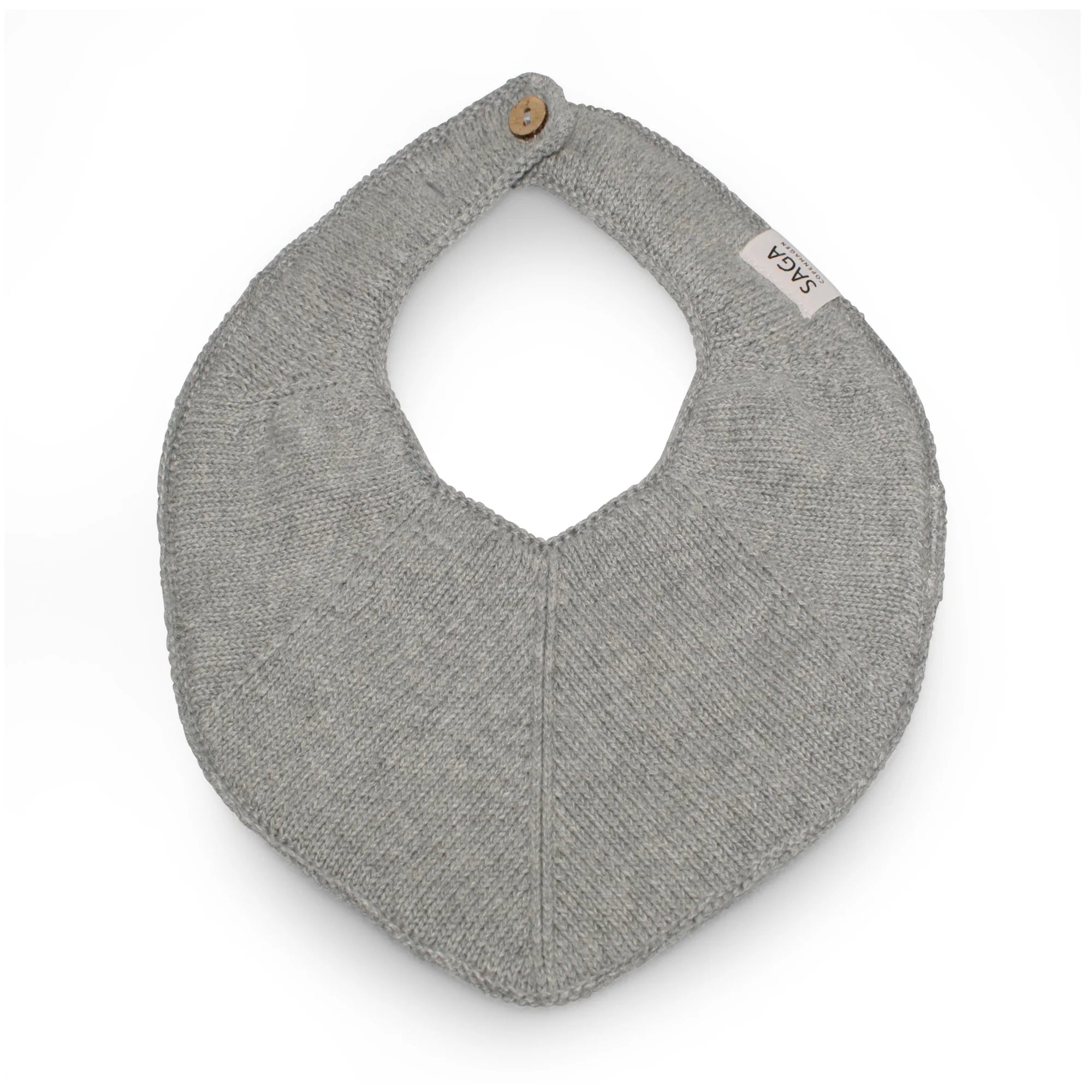 Saga Knitted Bib Grey Melange