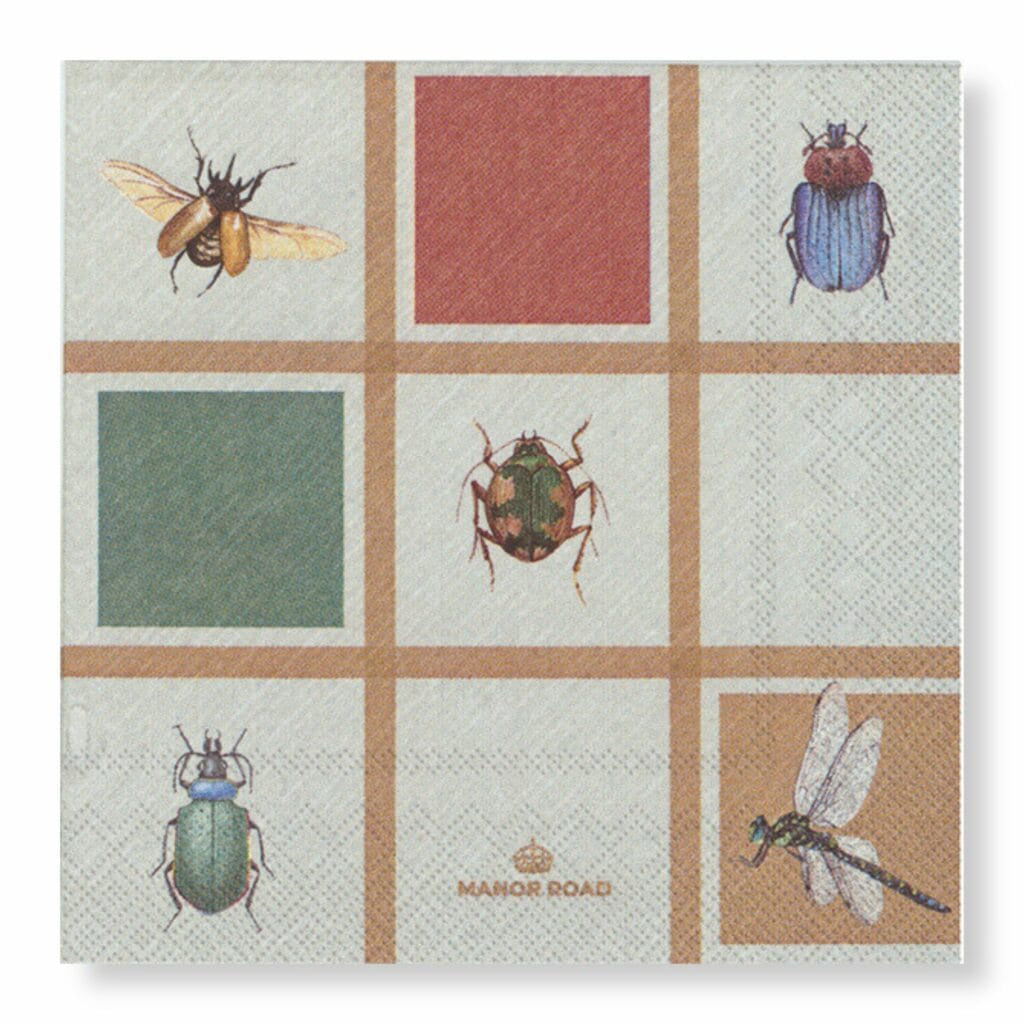 Beetles & Bugs Napkins Cocktail