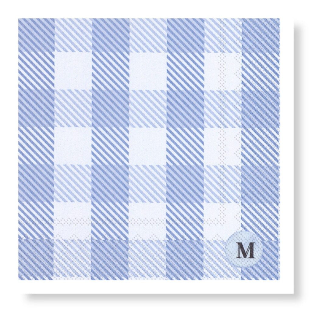 Candy Gingham Lilac Napkins Cocktail 20pk