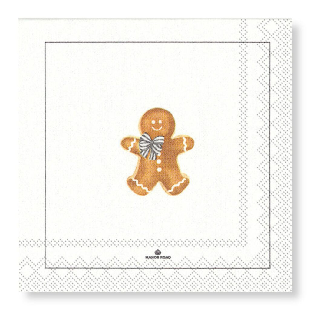 Gingerbread Man Napkins Cocktail 20pk