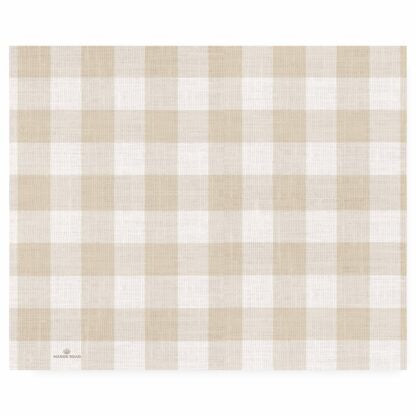 Linen Gingham Natural Placemats 30pk