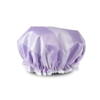 Manor Road Shower Cap Lilac Stripe