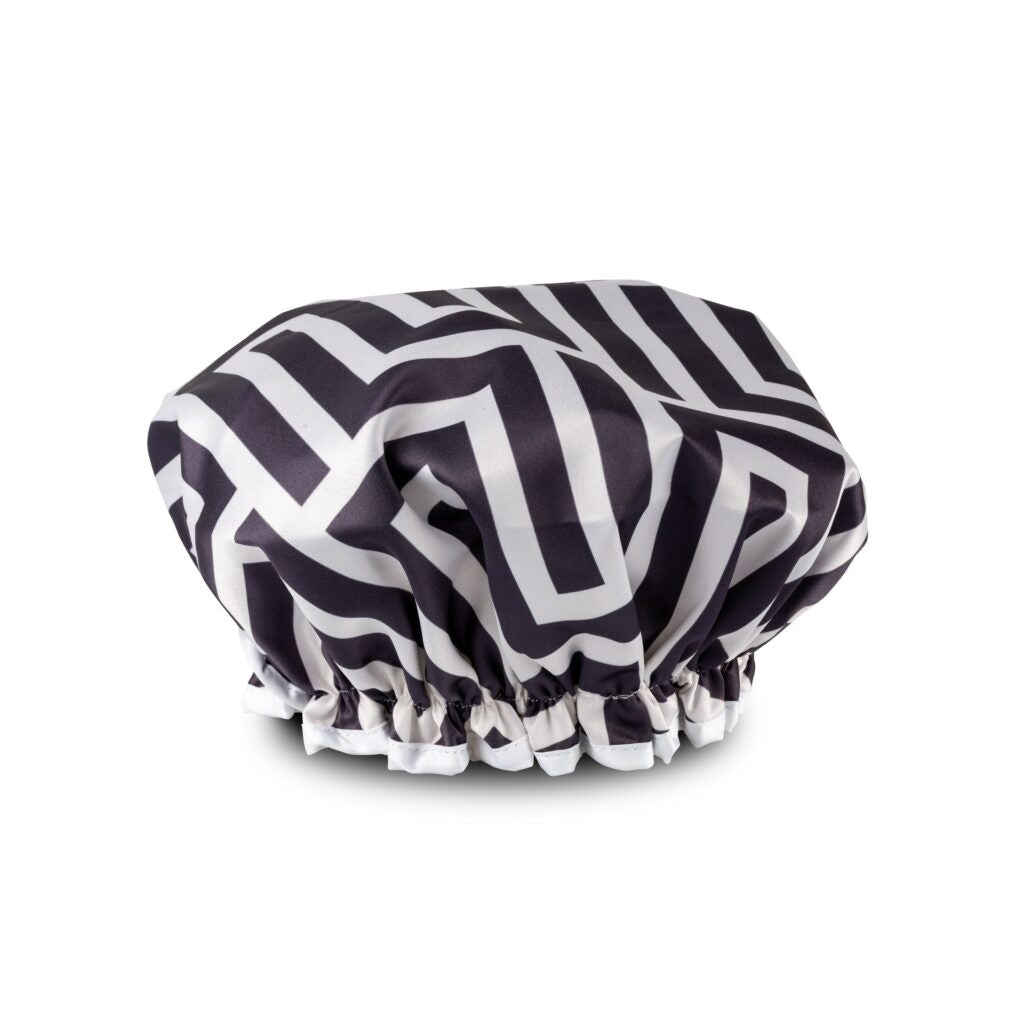 Manor Road Shower Cap Gingko Navy