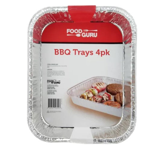 Food Guru Barbecue Foil Tray Small 4pk