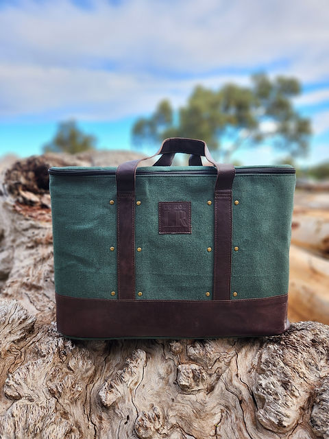 The Wandoo- Canvas and Leather Drink Bag