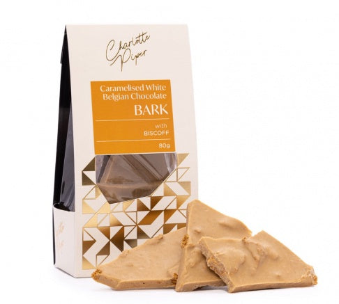 Charlotte Piper Caramelised White Chocolate Bark Biscoff 80g