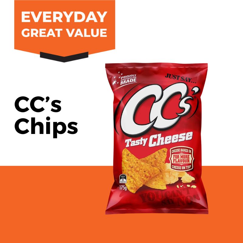 CC's Corn Chips Tasty Cheese 175g