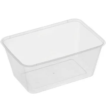 Rectangle Plastic Container & Lid 1L 10pk