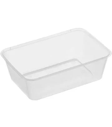 Rectangle Plastic Container & Lid 750mL 10pk