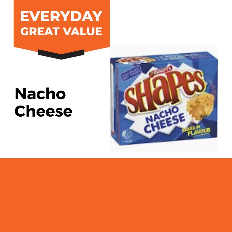 Arnott's Shapes Biscuits Nacho Cheese 160g