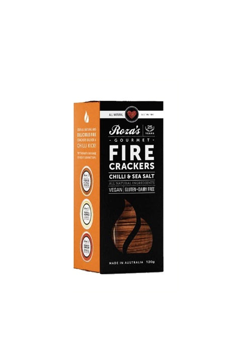 Roza's Fire Crackers Chilli & Sea Salt 120g