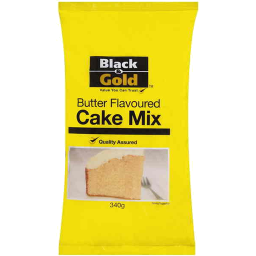 Black & Gold Butter Flavoured Cake Mix 340g