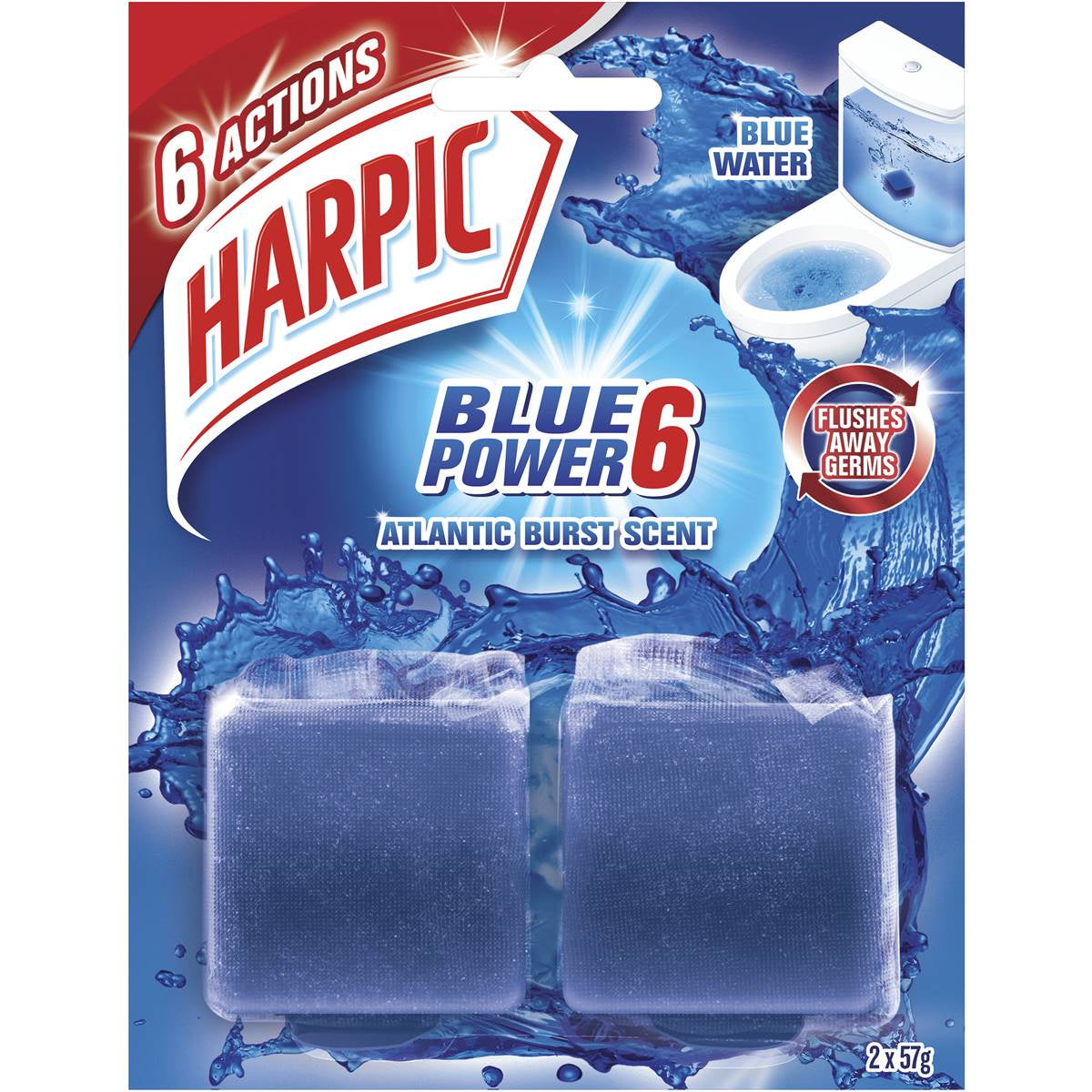 Harpic Active Blue Cistern Twin Block Toilet Cleaner  114g