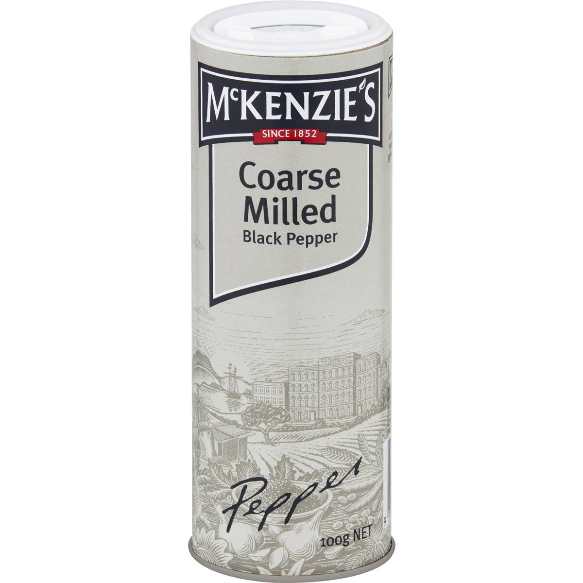 McKenzie's Pepper Black Coarse Milled 100g