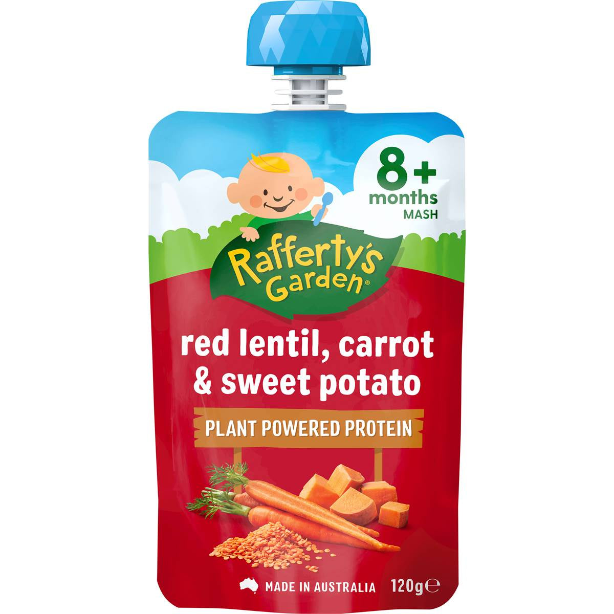 Rafferty's Garden Red Lentil, Carrot & Sweet Potato 8M 120g