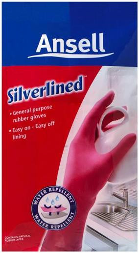 Ansell Silverlined Pink Gloves Large