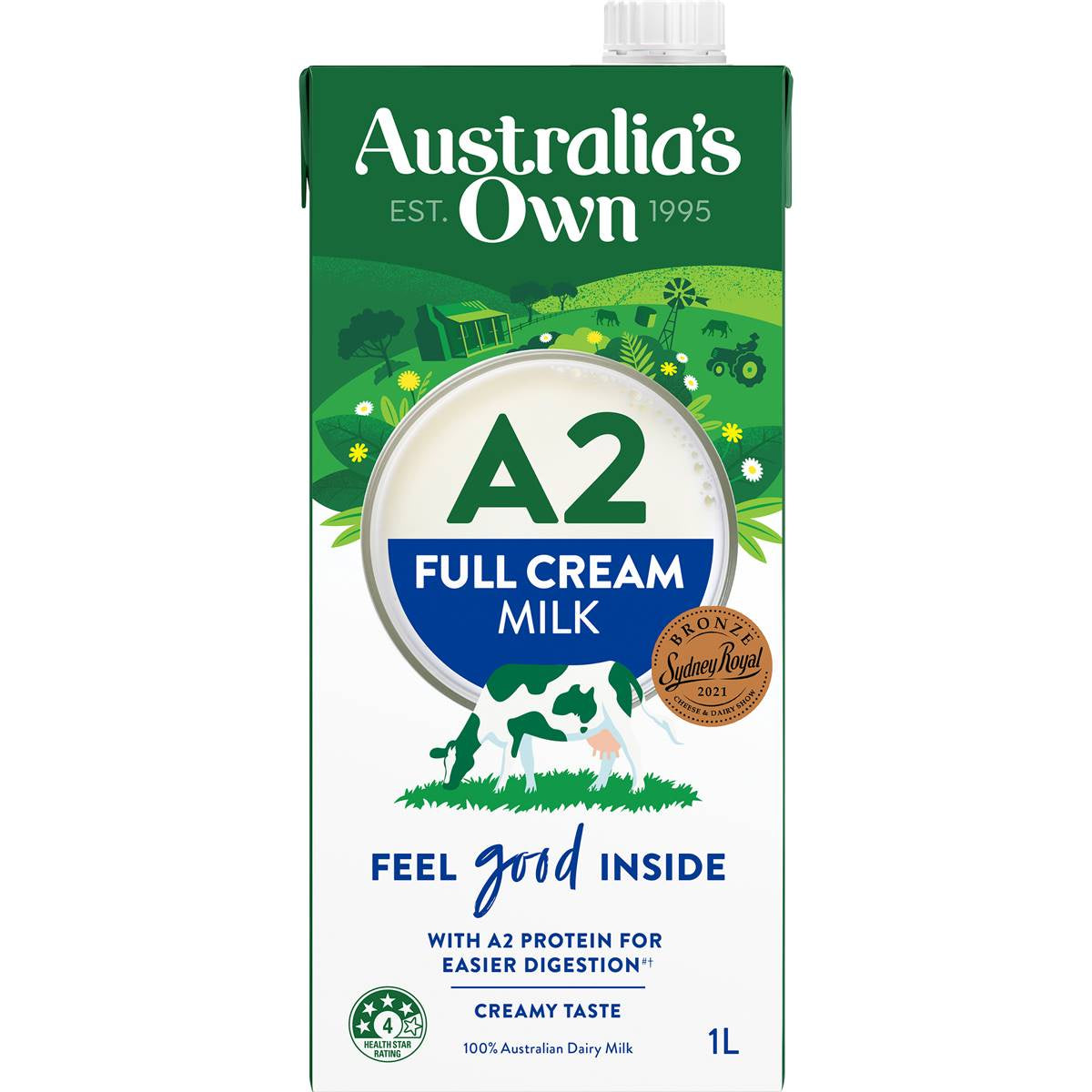 Australia's Own A2 Full Cream Milk 1L