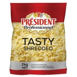 President Shredded Tasty Cheese 2kg