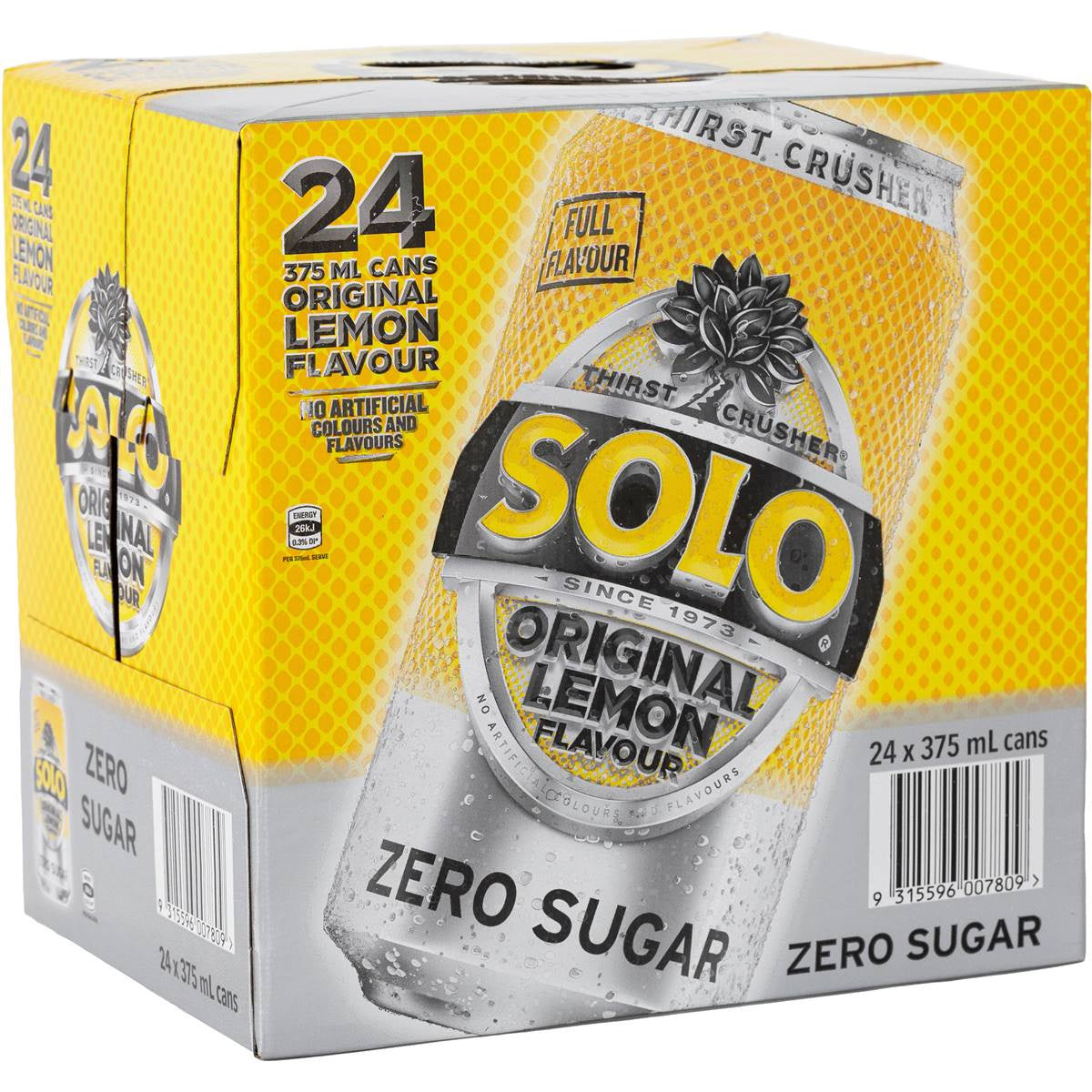 Solo Lemon Zero Sugar Cans 375ml 24pk