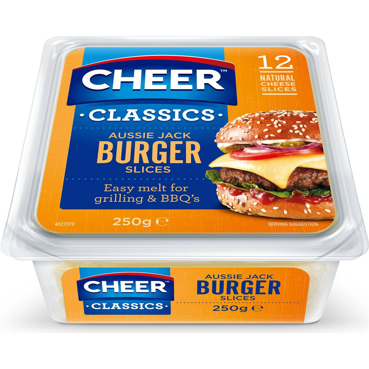 Cheer Aussie Jack Burger Cheese Slices 250g