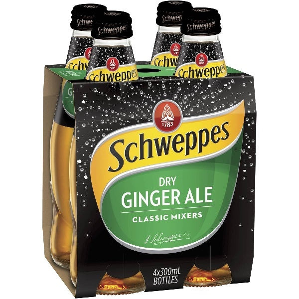 Schweppes Dry Ginger Ale 300mL 4pk