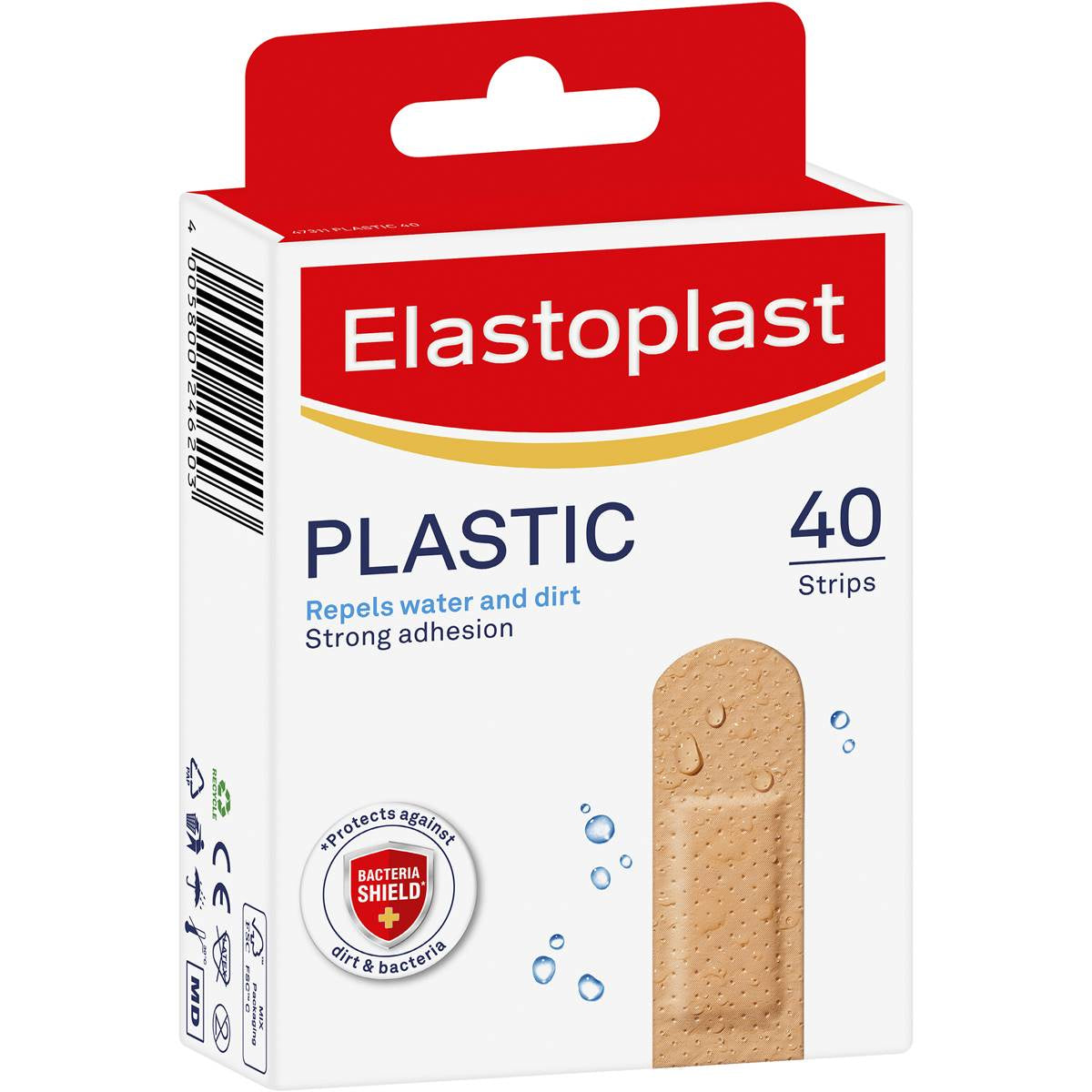 Elastoplast Water Resistant Plastic Plasters Assorted 40pk