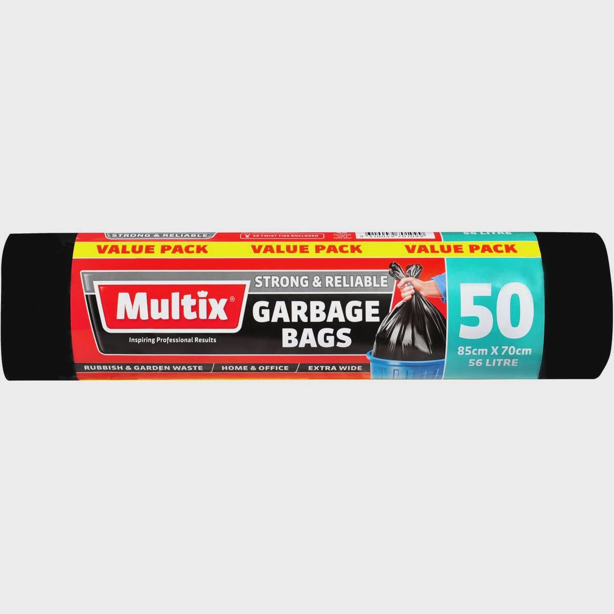 Multix Garbage Bags 56L Roll 50pk