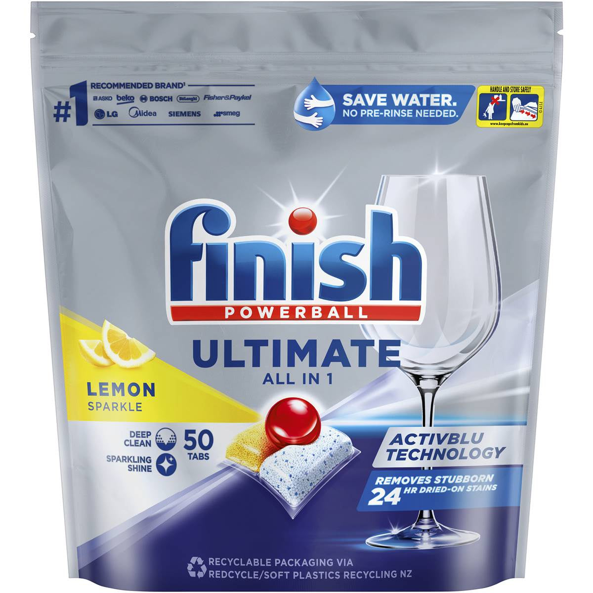 Finish Ultimate All In One Lemon Dishwasher Tablets 50pk