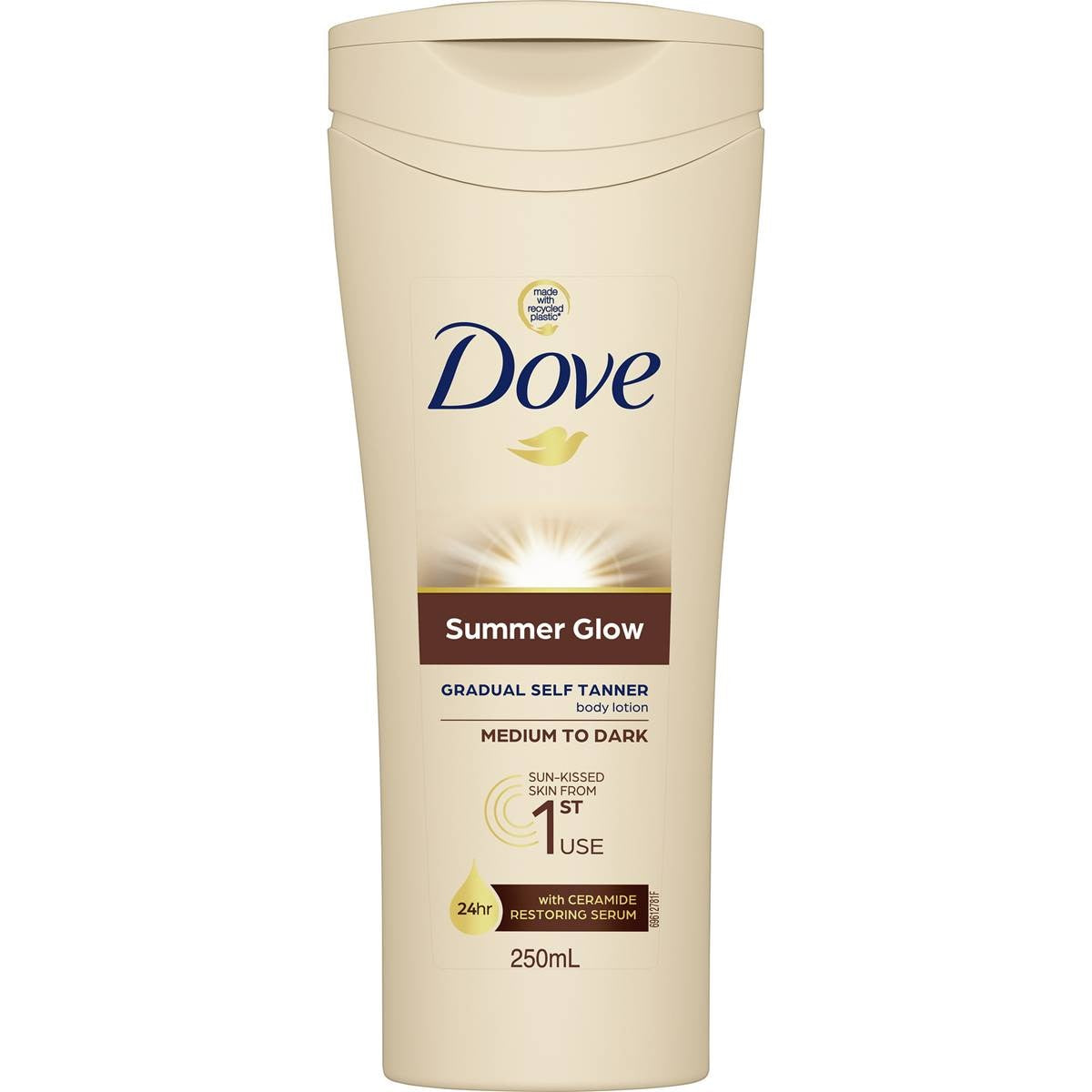 Dove Summer Glow Self Tan Lotion Med to Dark 250mL