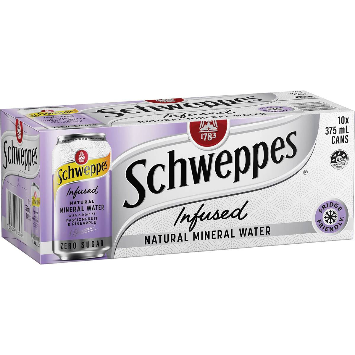 Schweppes Passionfruit & Pineapple Mineral Water 375ml 10pk