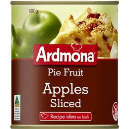 Ardmona Pie Fruit Apples Sliced 800g