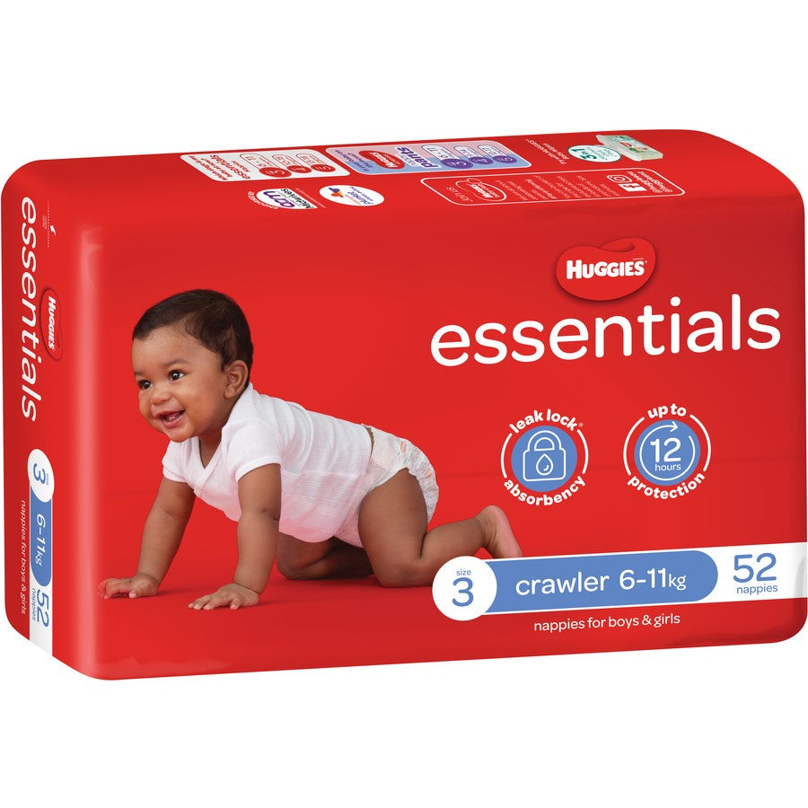 Huggies Essentials Size 3 Crawler 52pk