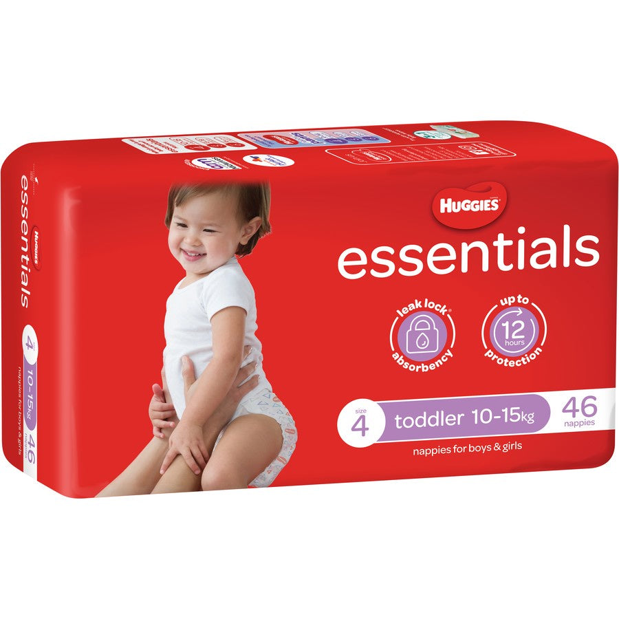 Huggies Essentials Size 4 Toddler 46pk