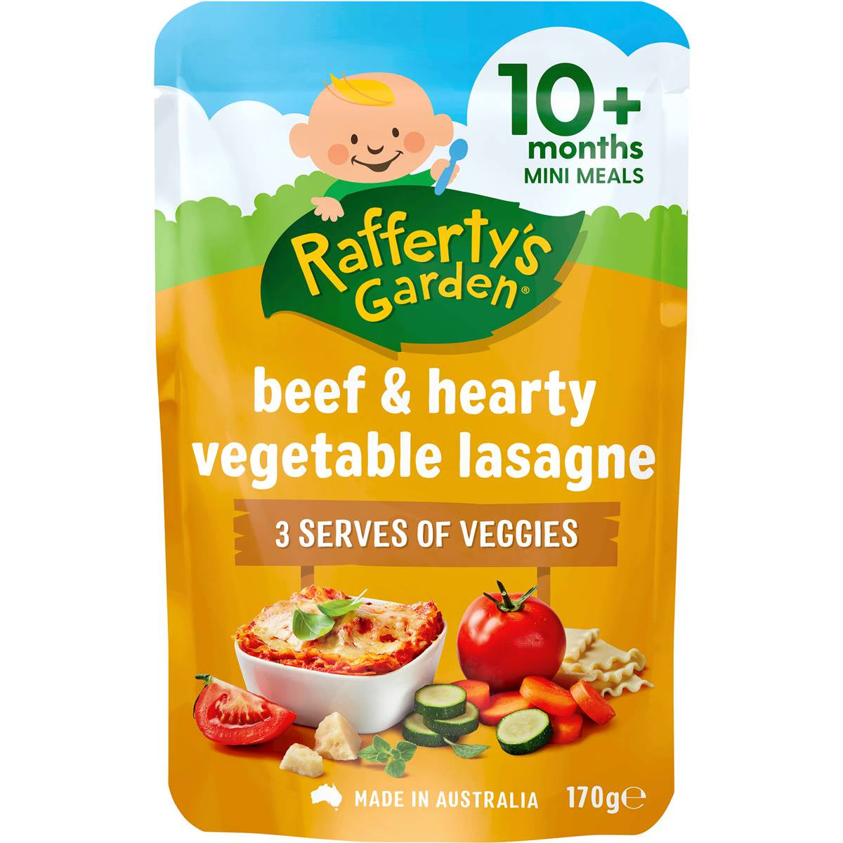 Rafferty's Garden Beef & Hearty Vegetable Lasagne 10M 170g