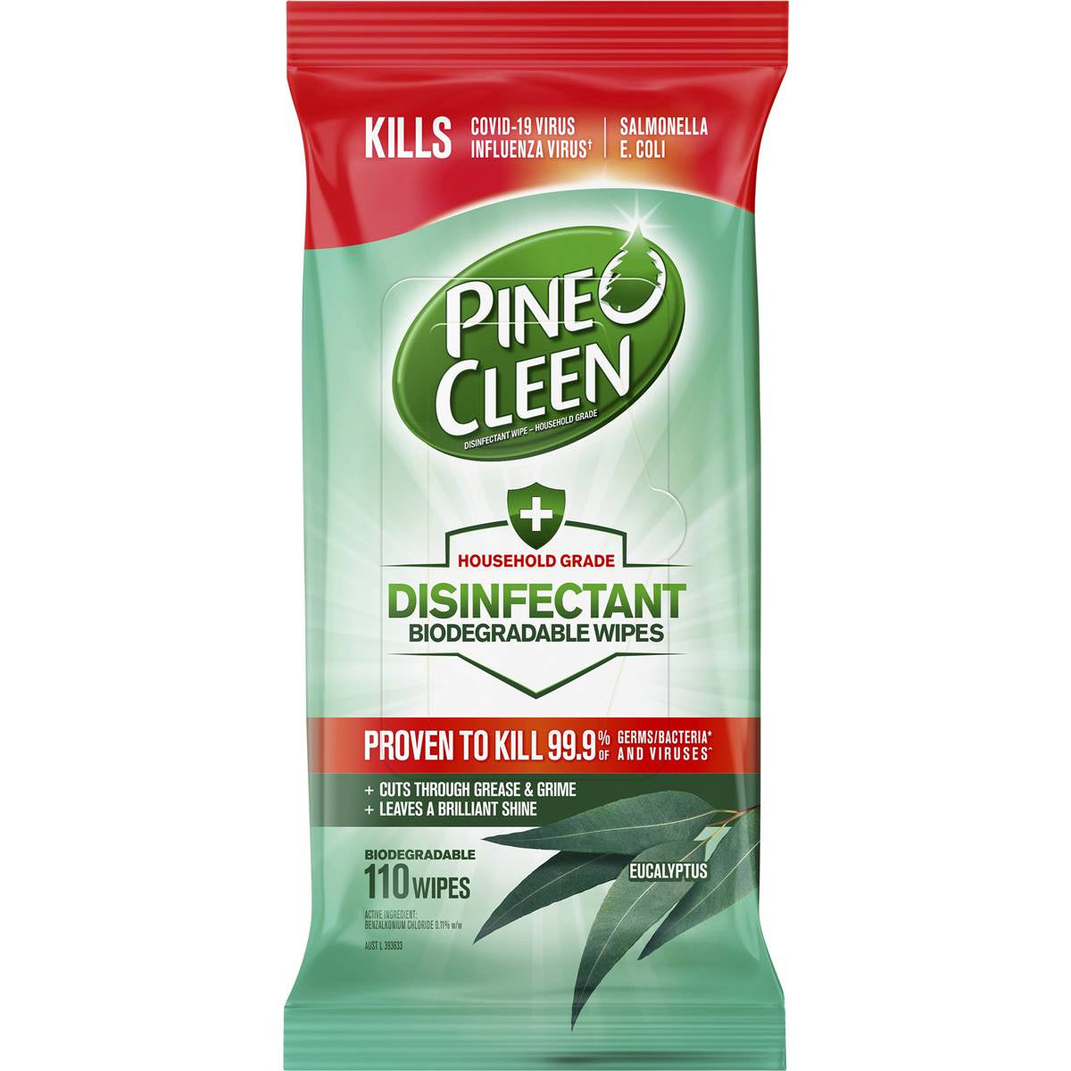 Pine O Cleen Disinfectant Wipes Eucalyptus 110pk