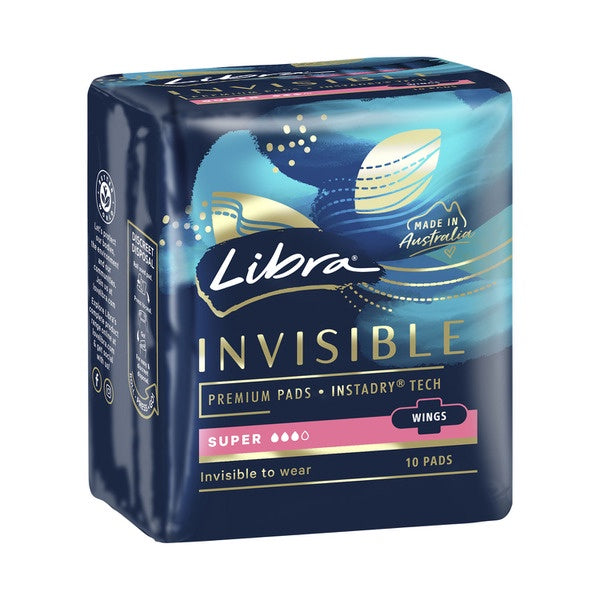 Libra Invisible Super Wing Pads 10pk