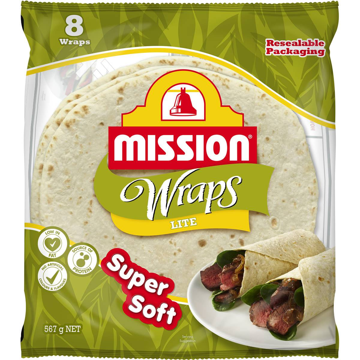 Mission Wraps Lite 567g 8pk