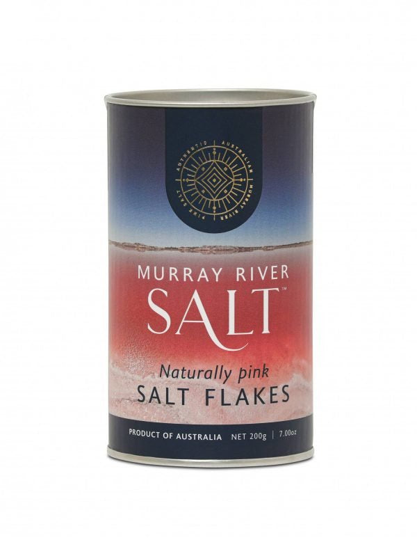 Murray River Pink Salt Flakes in Canister 200g